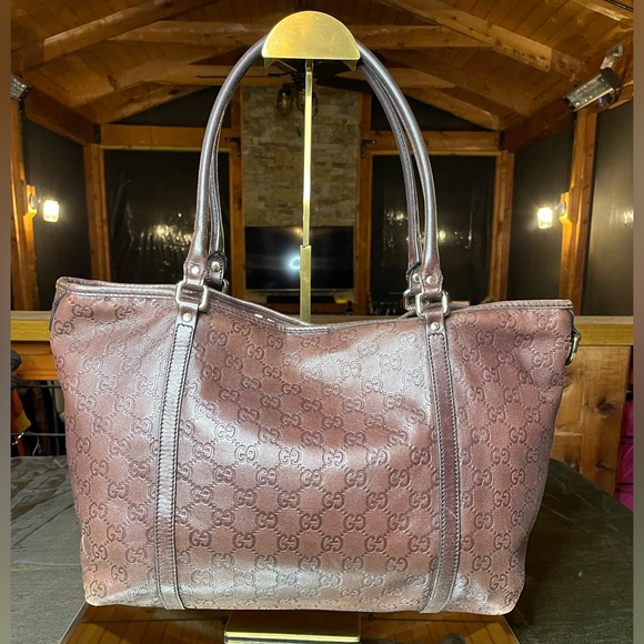 Gucci Joy brown leather GG Supreme tote - Picture 3 of 11